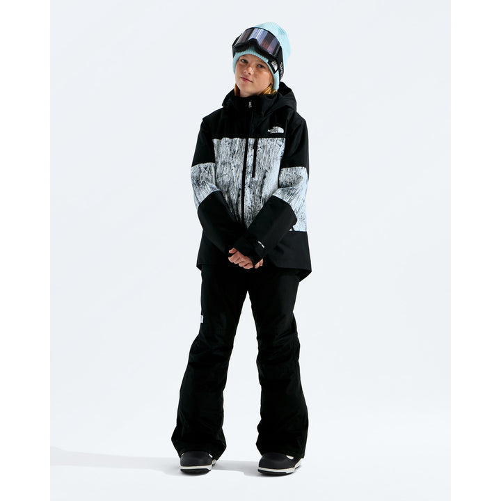 The North Face Freedom Insulated Print Jacket - Girls' TNF White Weathered Print