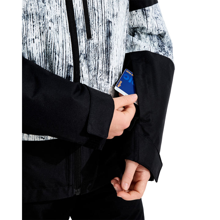 The North Face Freedom Insulated Print Jacket - Girls' TNF White Weathered Print