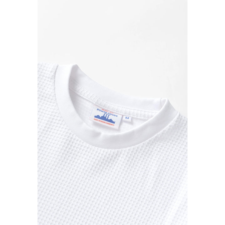 Power Goods Thermal Waffle Long-Sleeve T-Shirt - Men's White