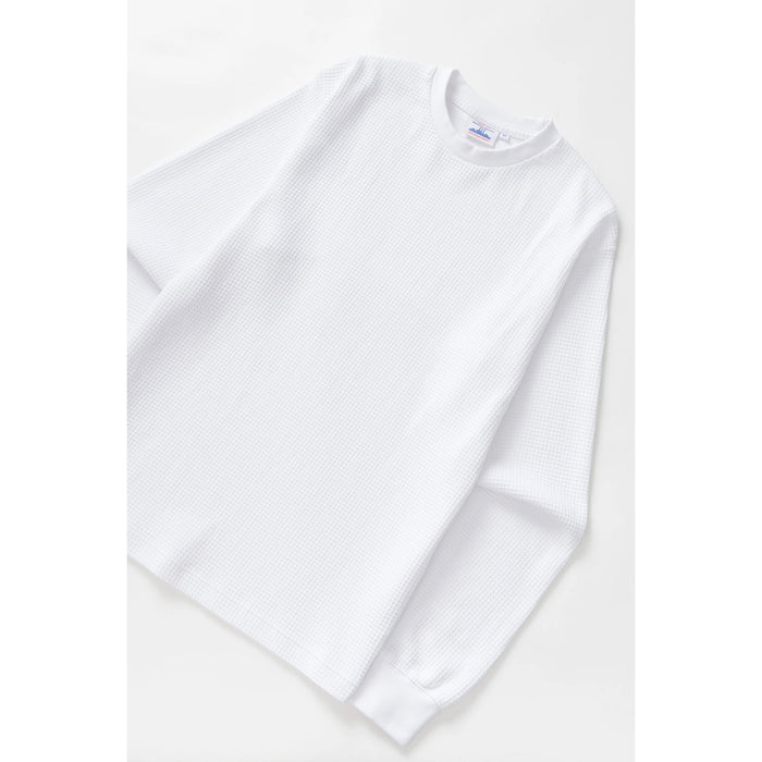 Power Goods Thermal Waffle Long-Sleeve T-Shirt - Men's White