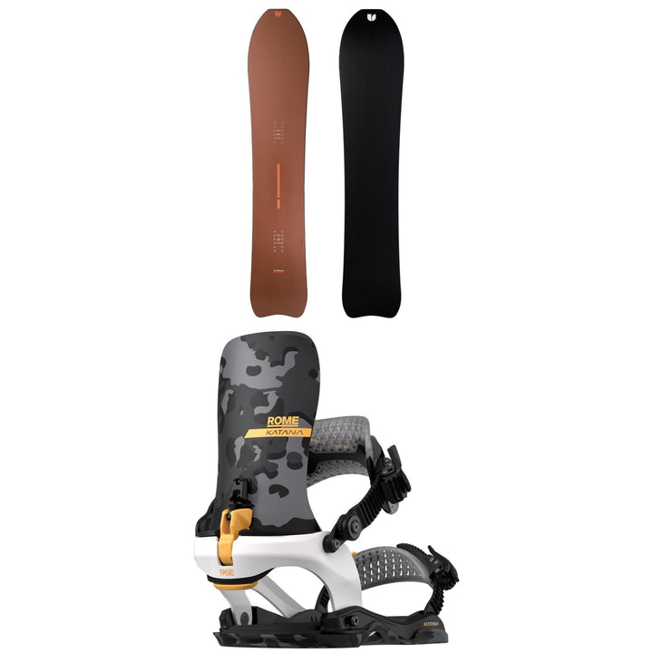 United Shapes Deep Reach Snowboard + Rome Katana AW FASE LTD Snowboard Bindings 2027