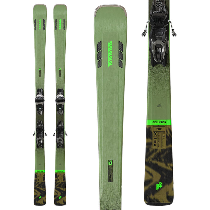 K2 Disruption 78C Skis + M3 11 Compact Demo Ski Bindings 2025