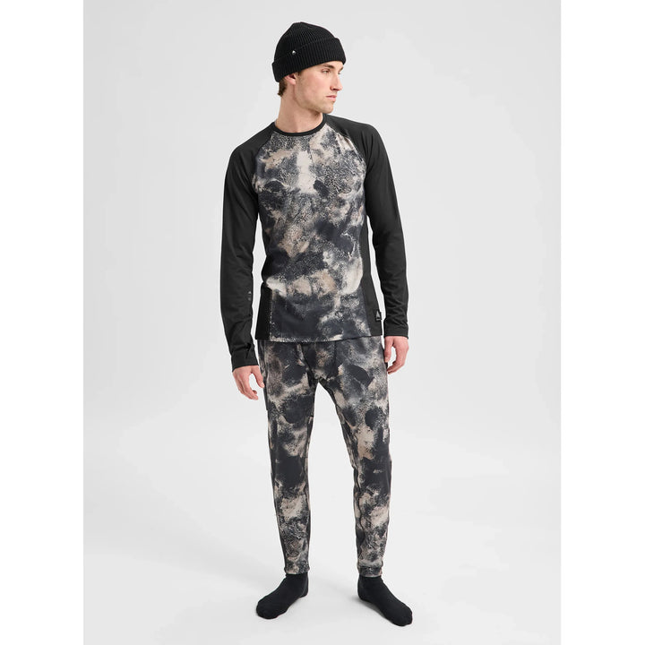 Burton Synthetic Midweight Base Layer Crew Top - Men's Desert Rock/True Black