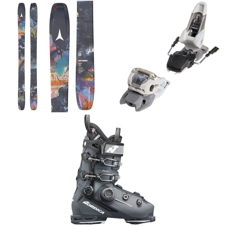 Atomic Bent 100 Skis 2027 + Marker Squire 11 Ski Bindings + Nordica Speedmachine 3 100 BOA Ski Boots 2027
