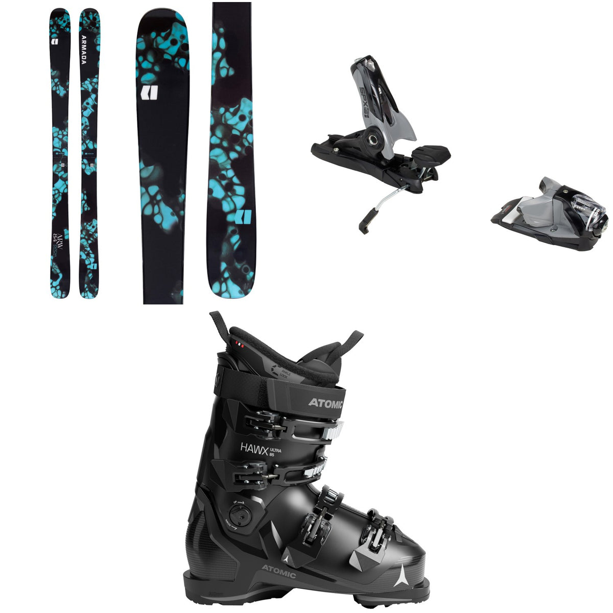 Armada ARW 84 Skis - Women's 2027 + Look SPX 12 GW Pro Ski Bindings + Atomic Hawx Ultra 85 W Ski Boots - Women's 2027