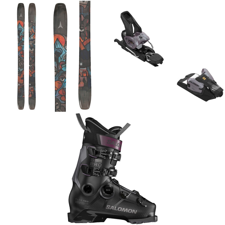 Atomic Bent 100 Skis + Salomon Strive 12 GW Ski Bindings + Salomon S/Pro Supra BOA 100 Ski Boots 2026