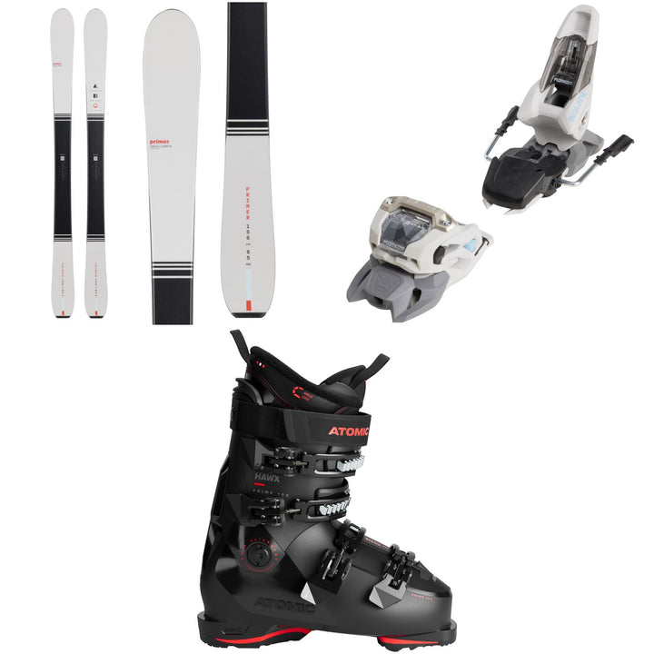 Season Primer Skis + Marker Squire 11 Ski Bindings + Atomic Hawx Prime 100 Ski Boots 2026