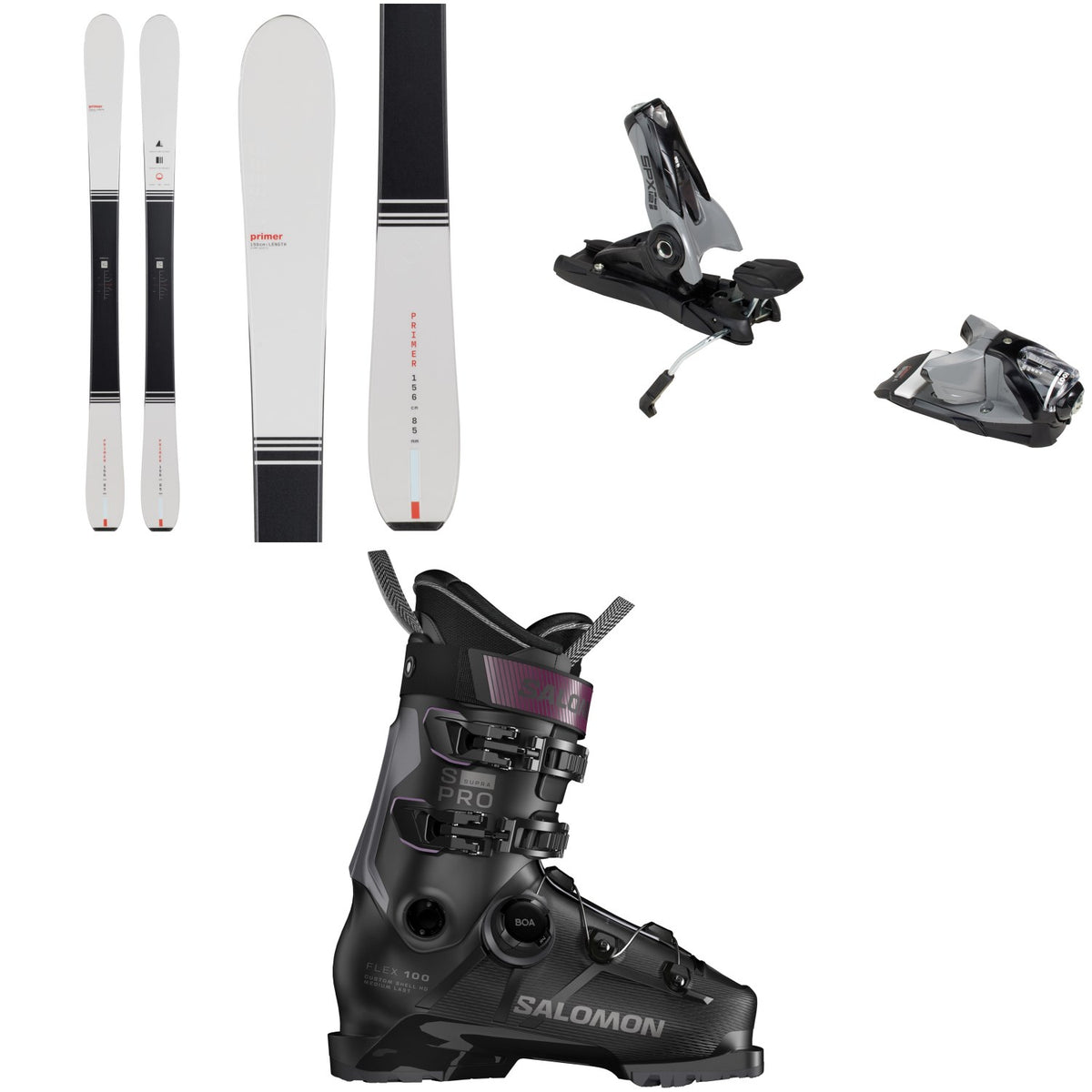 Season Primer Skis + Look SPX 12 GW Pro Ski Bindings + Salomon S/Pro Supra BOA 100 Ski Boots 2026
