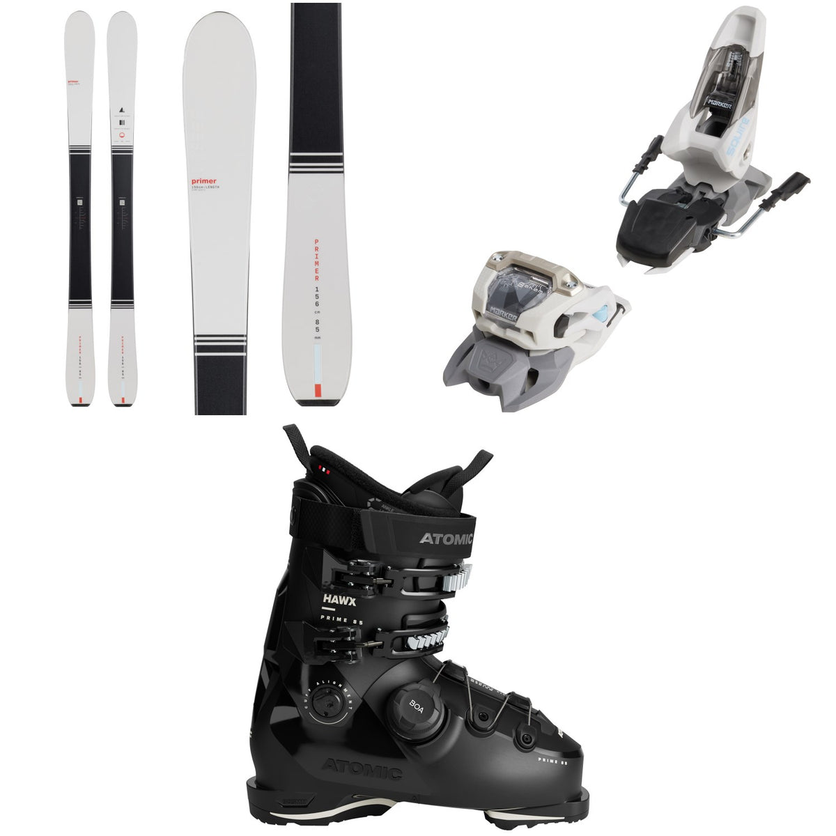Season Primer Skis + Marker Squire 11 Ski Bindings + Atomic Hawx Prime 85 BOA W Ski Boots - Women's 2026