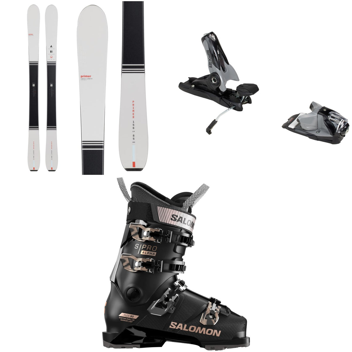 Season Primer Skis + Look SPX 12 GW Pro Ski Bindings + Salomon S/Pro Alpha 90 W GW Ski Boots - Women's 2026