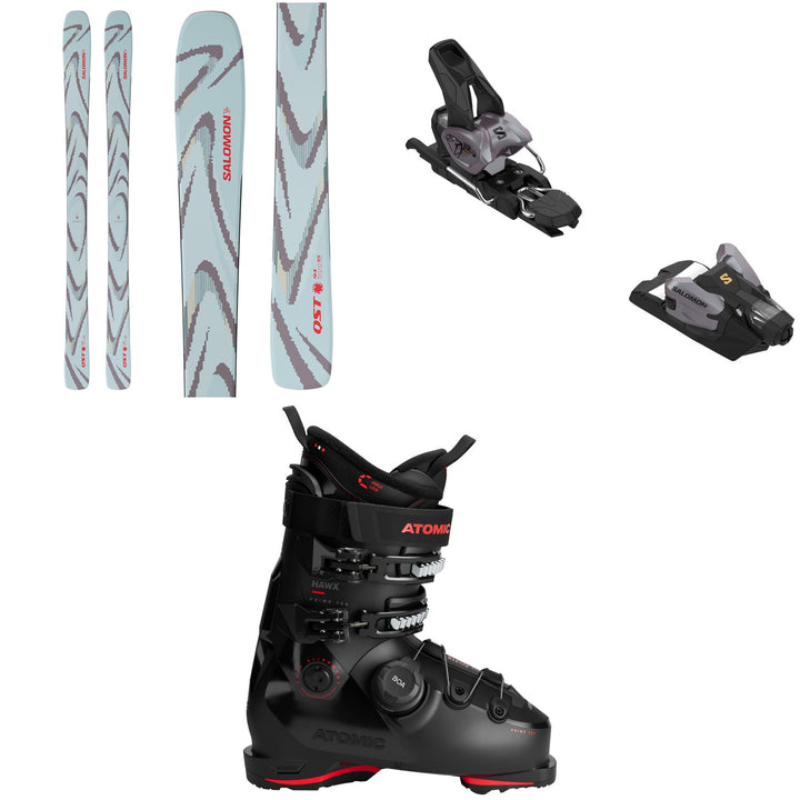 Salomon QST 94 Skis + Salomon Strive 12 GW Ski Bindings + Atomic Hawx Prime 100 BOA GW Ski Boots 2026