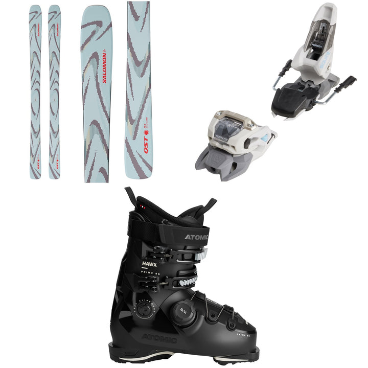 Salomon QST 94 Skis + Marker Squire 11 Ski Bindings + Atomic Hawx Prime 85 BOA W Ski Boots - Women's 2026