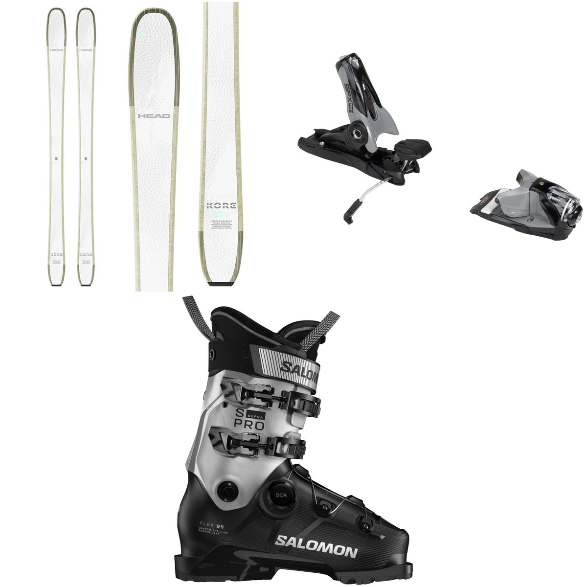 Head Kore 87 Ti W Skis + Look SPX 12 GW Pro Ski Bindings + Salomon S/Pro Supra BOA 95 W Ski Boots - Women's 2026