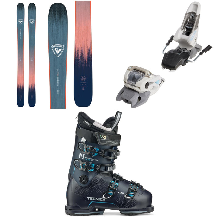 Rossignol Rallybird Soul 102 Skis + Marker Squire 11 Ski Bindings + Tecnica Mach Sport HV 85 W Ski Boots - Women's 2026