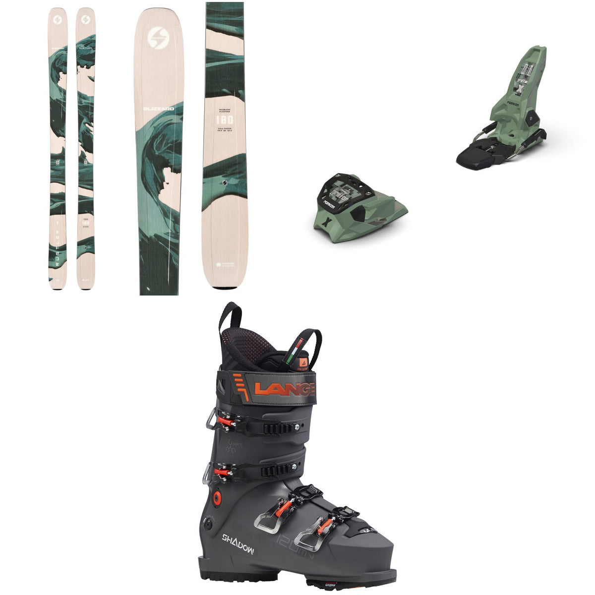 Blizzard Rustler 9 Skis + Marker Griffon X 13 Ski Bindings + Lange Shadow 120 MV GW Ski Boots 2027