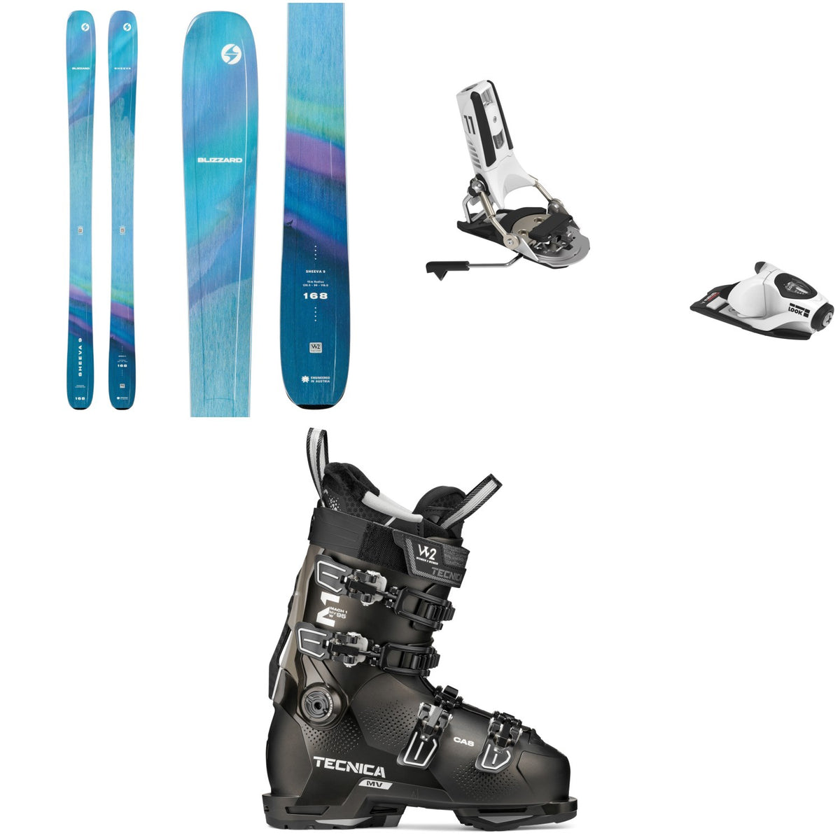 Blizzard Sheeva 9 Skis + Look Pivot 2.0 11 GW Ski Bindings + Tecnica Mach1 MV 95 W Ski Boots - Women's 2027