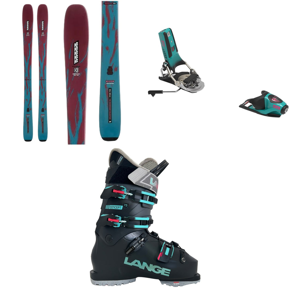 K2 Mindbender 90 W Skis + Look Pivot 2.0 11 GW Ski Bindings + Lange Concept 7.5 W Ski Boots - Women's 2027