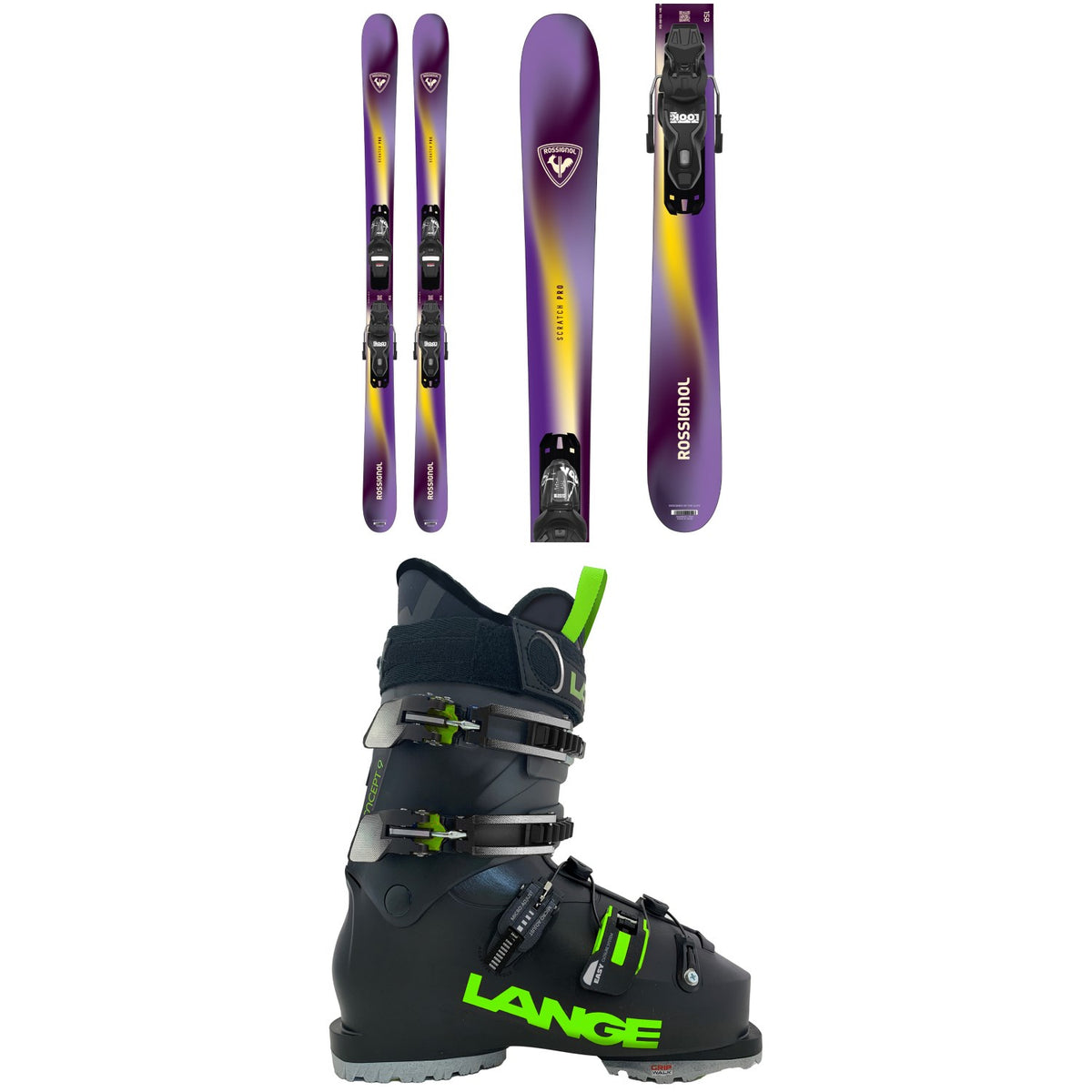 Rossignol Scratch Pro Skis + Xpress 10 GW Bindings + Lange Concept 9 GW Ski Boots 2027