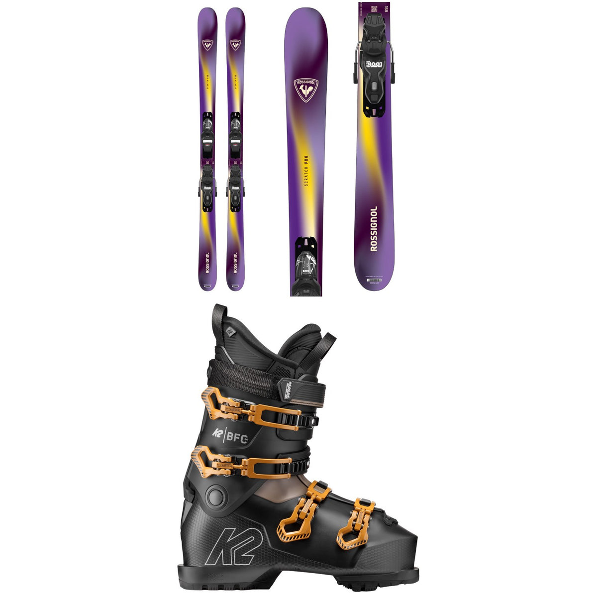 Rossignol Scratch Pro Skis + Xpress 10 GW Bindings + K2 BFC 80 Ski Boots 2027