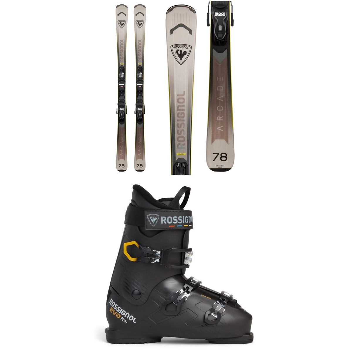 Rossignol Arcade 78 Skis + Xpress 10 GW Bindings + Rossignol Evo 70 HV+ Ski Boots 2027