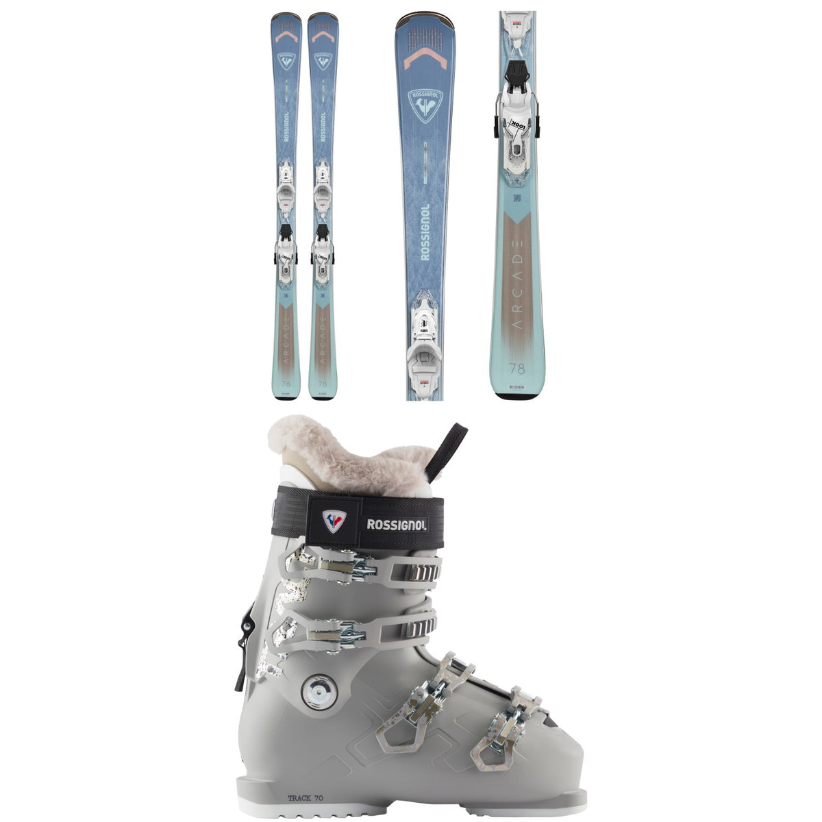 Rossignol Arcade 78 W Skis + Xpress 10 Bindings + Rossignol Track 70 Ski Boots - Women's 2027