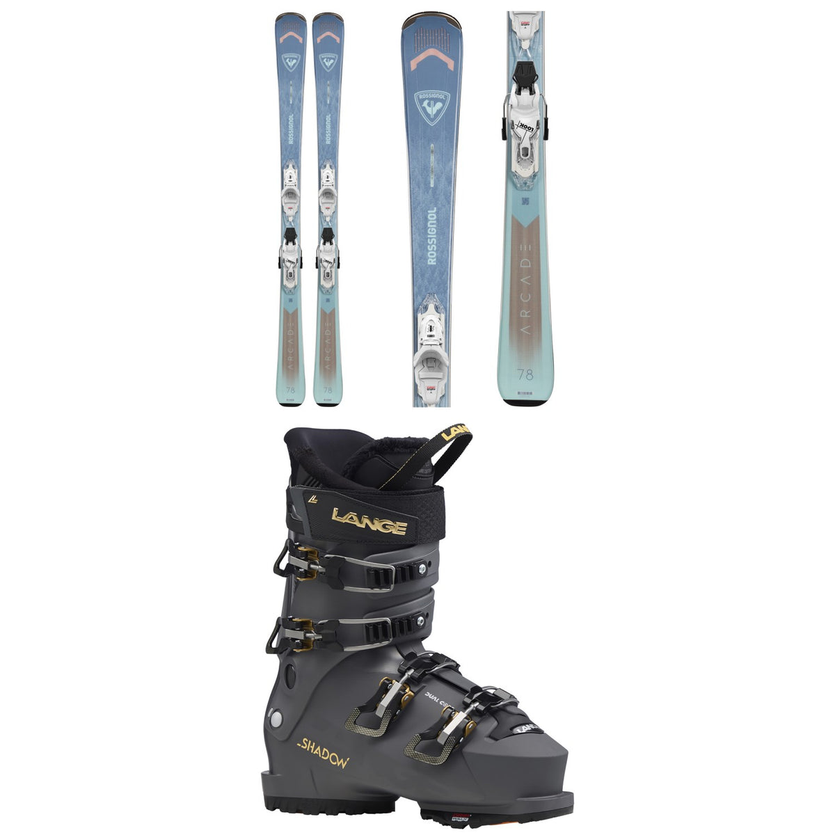 Rossignol Arcade 78 W Skis + Xpress 10 Bindings - Women's 2027 + Lange Shadow 85 W MV GW Ski Boots - Women's 2027