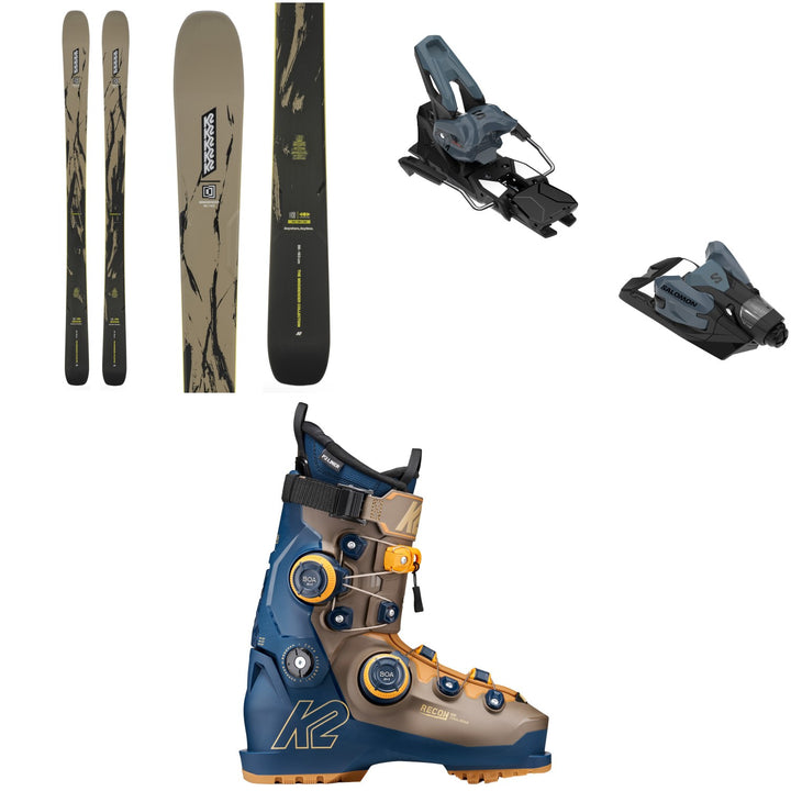 K2 Mindbender 96 Skis + Salomon Strive 14 GW Ski Bindings + K2 Recon 120 Zonal BOA Ski Boots 2027