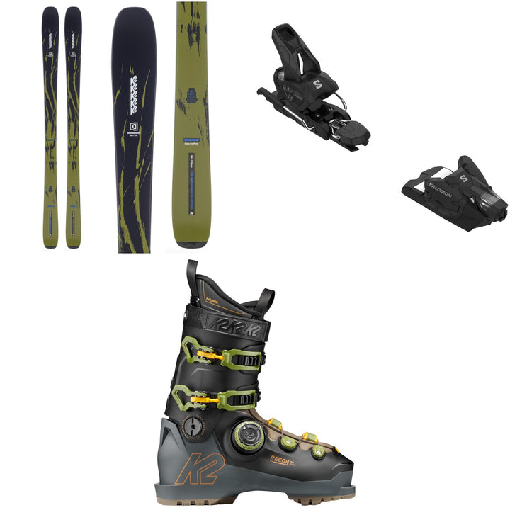 K2 Mindbender 90 Skis + Salomon Strive 12 GW Ski Bindings + K2 Recon 100 BOA Ski Boots 2027