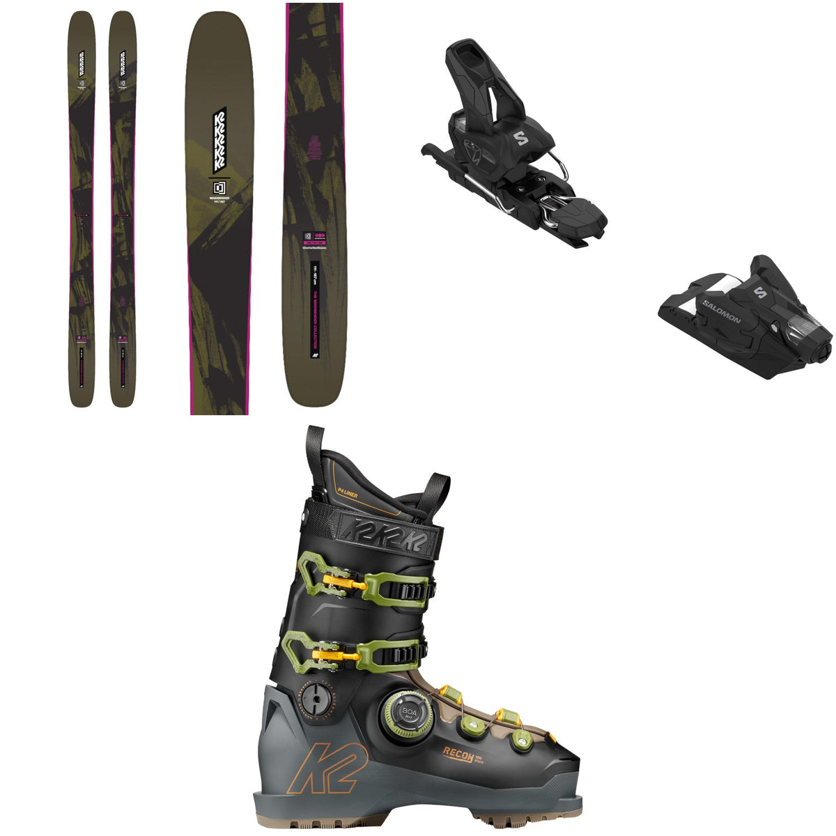 K2 Mindbender 111 Skis + Salomon Strive 12 GW Ski Bindings + K2 Recon 100 BOA Ski Boots 2027