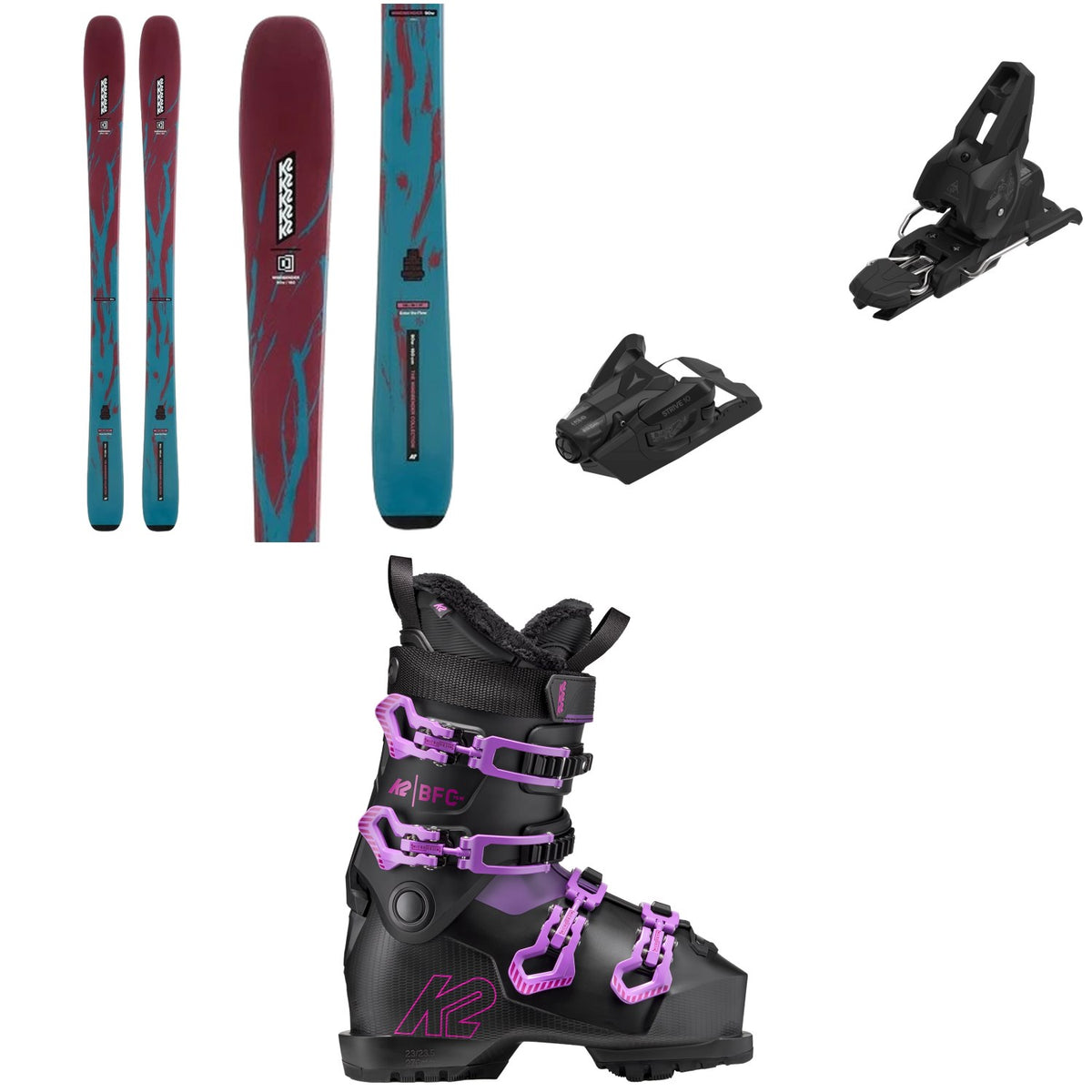 K2 Mindbender 90 W Skis + Atomic Strive 10 GW Ski Bindings + K2 BFC 75 W Ski Boots - Women's 2027