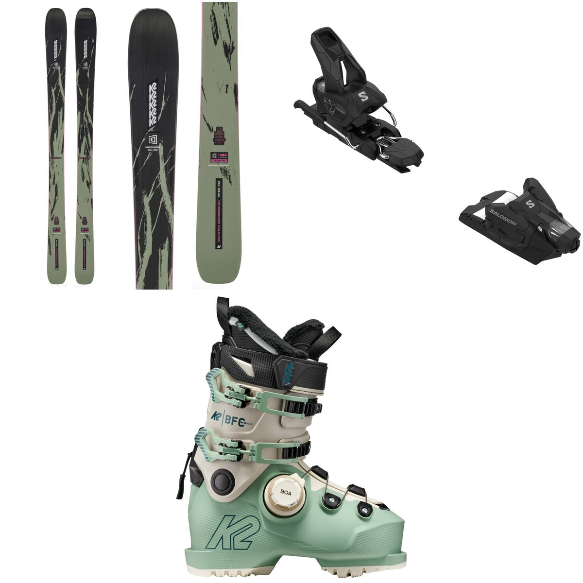 K2 Mindbender 96 W Skis + Salomon Strive 12 GW Ski Bindings + K2 BFC 85 BOA W Ski Boots - Women's 2027
