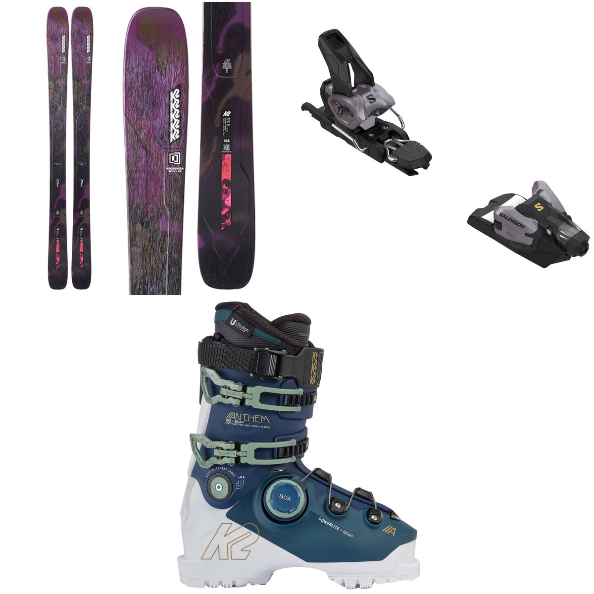 K2 Mindbender 99 Ti W Skis + Salomon Strive 12 GW Ski Bindings + K2 Anthem 105 BOA Ski Boots - Women's 2026
