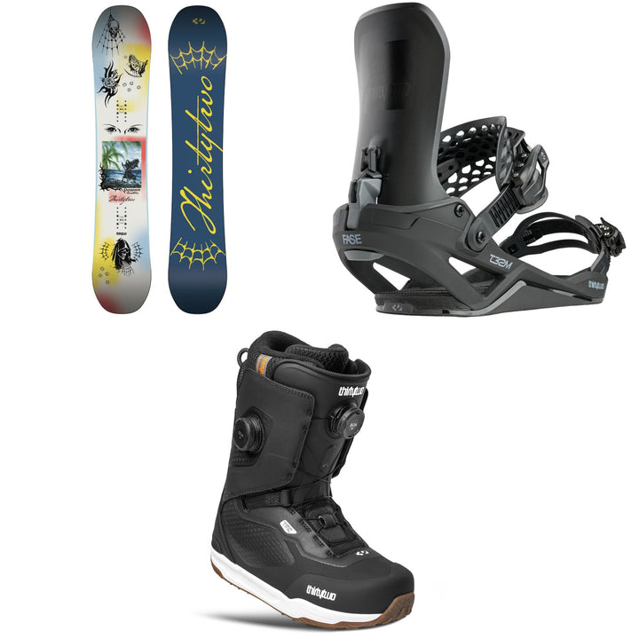 thirtytwo Permanent Vacation Snowboard + T32M FASE Snowboard Bindings  + TM-2 Double Boa Snowboard Boots 2027