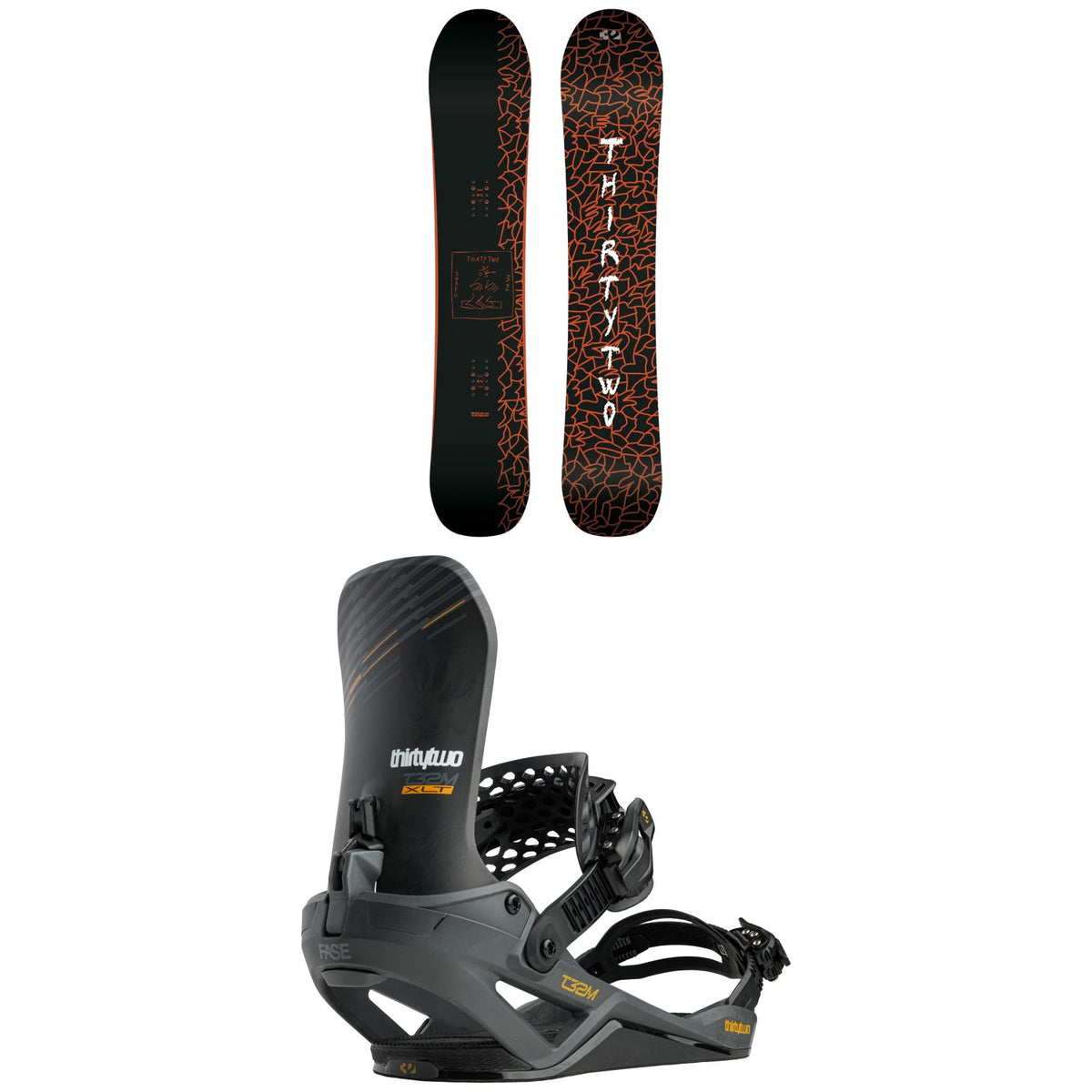 thirtytwo SNAFU Snowboard + T32M XLT FASE Snowboard Bindings 2027
