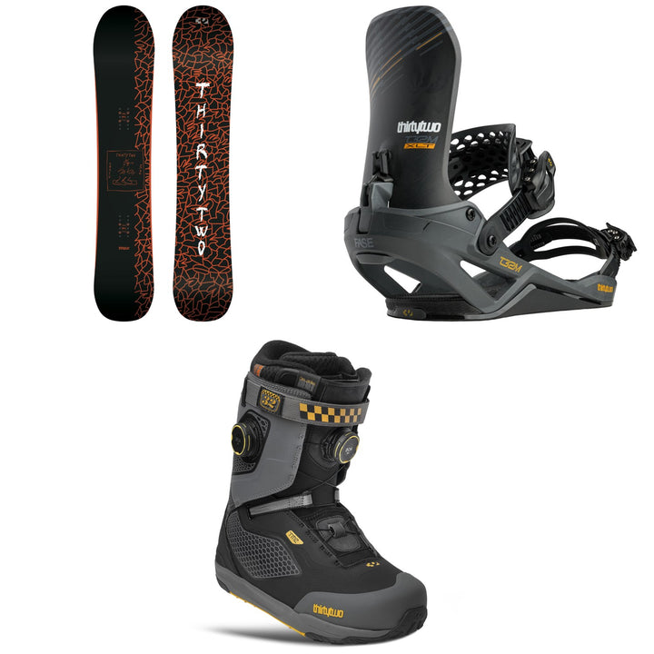 thirtytwo SNAFU Snowboard + T32M XLT FASE Snowboard Bindings + TM-2 XLT Double Boa Grenier Snowboard Boots 2027