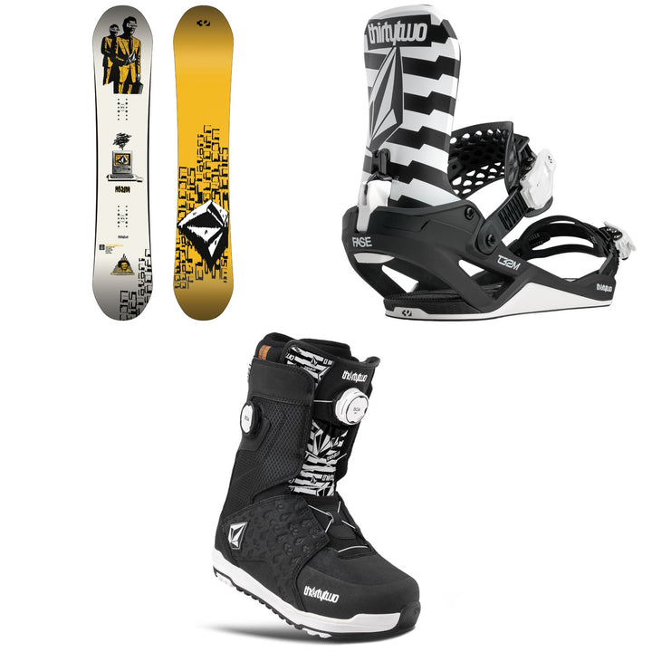 thirtytwo x Volcom Moclov Snowboard + T32M FASE Snowboard Bindings + Lashed Double Boa x Volcom Snowboard Boots 2027