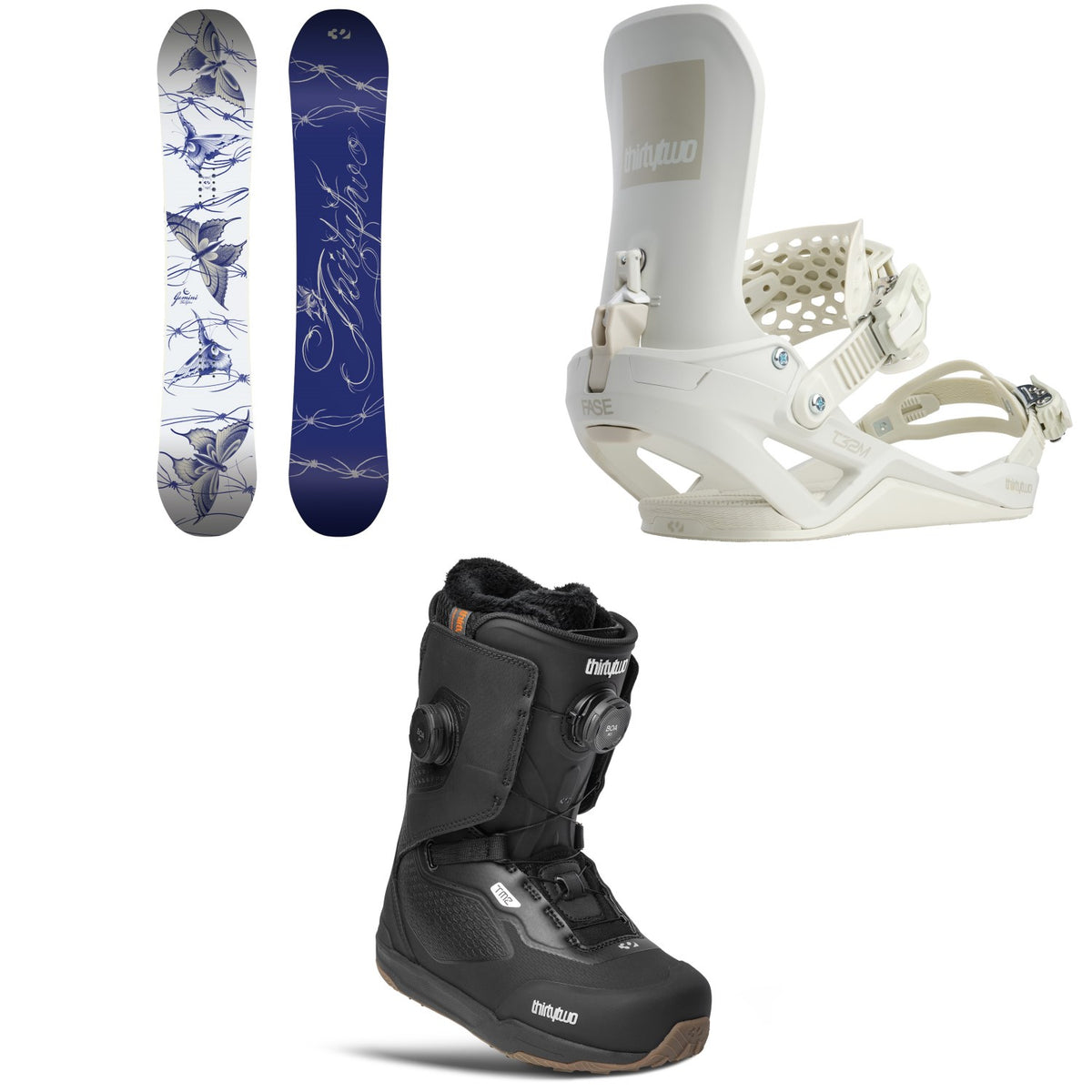 thirtytwo Gemini Snowboard + T32M FASE Snowboard Bindings + TM-2 Double Boa Snowboard Boots - Women's 2027
