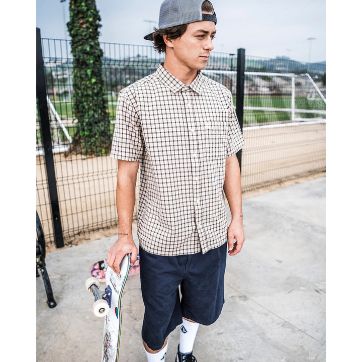 Volcom Flatlands Short-Sleeve Shirt - Men's Light Khaki