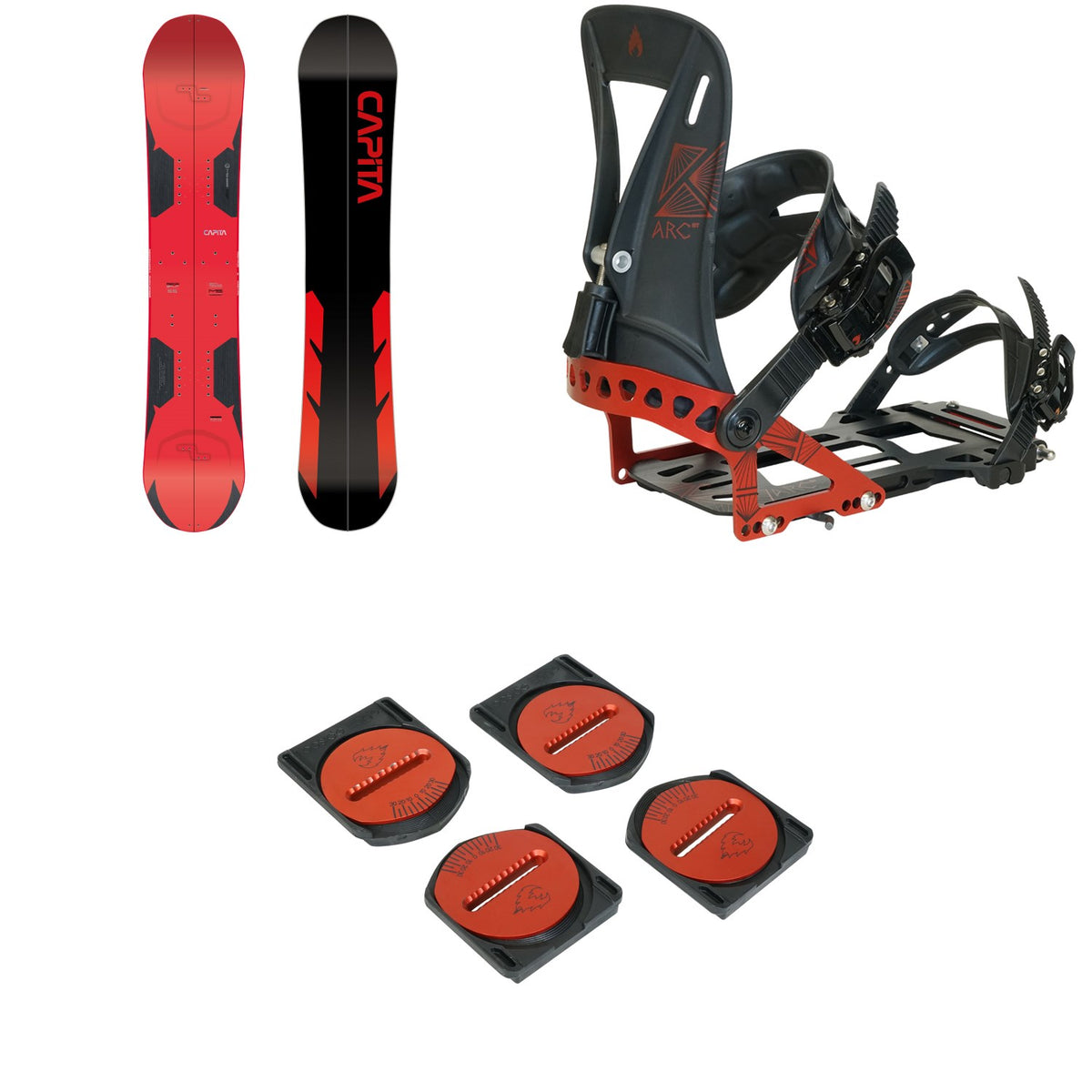 CAPiTA Mega Split Splitboard + Spark R&D Arc ST Splitboard Bindings + Canted Pucks 2027