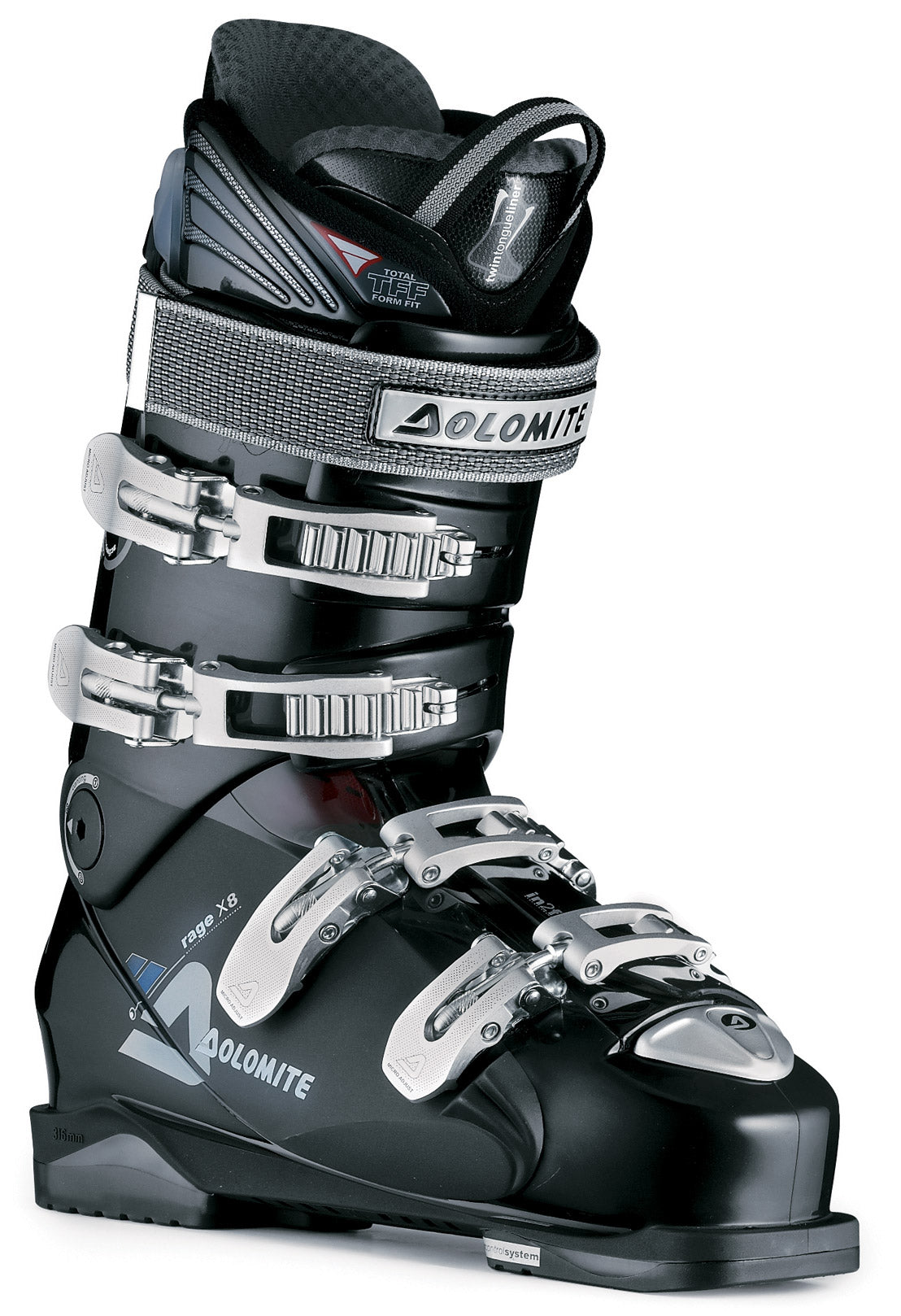 Dolomite Rage X8 Form Fit Ski Boot 2005 Black/Steel