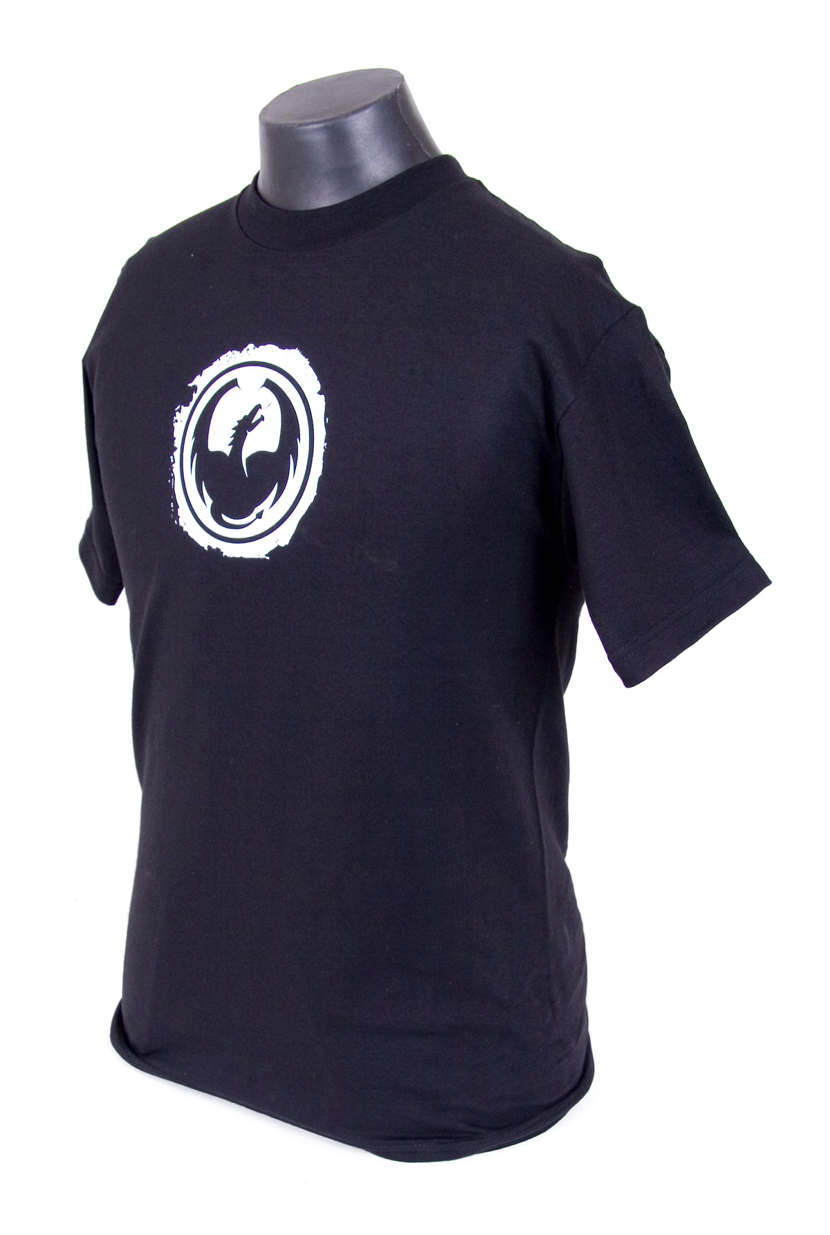 Dragon Stencil Short Sleeve Tee Shirt Stain/Black