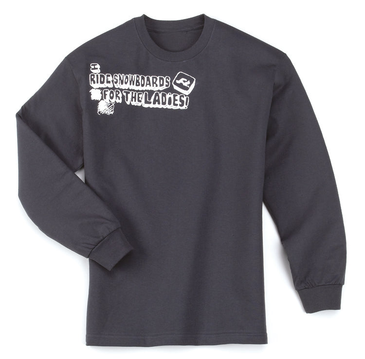 Ride For the Ladies Long Sleeve T-Shirt Charcoal