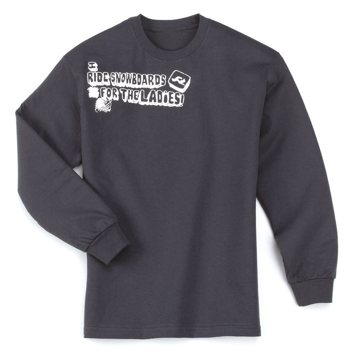 Ride For the Ladies Long Sleeve T-Shirt Charcoal