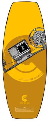 Cassette Linear Perspective Wakeskate with Grip Tape 2003