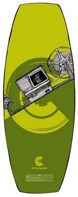 Cassette Linear Perspective Wakeskate with Grip Tape 2003