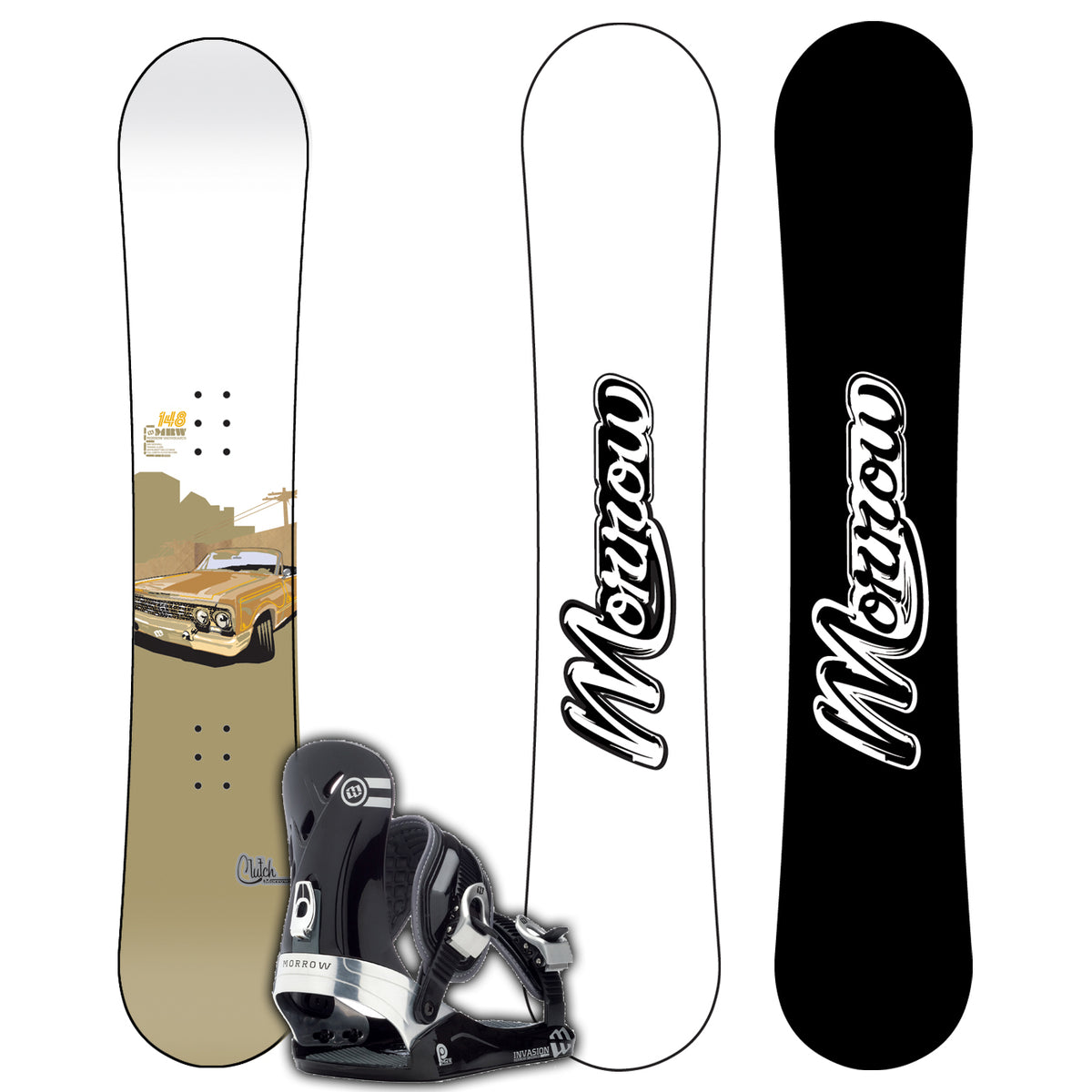 Morrow Clutch Snowboard + Invasion M Binding  2007