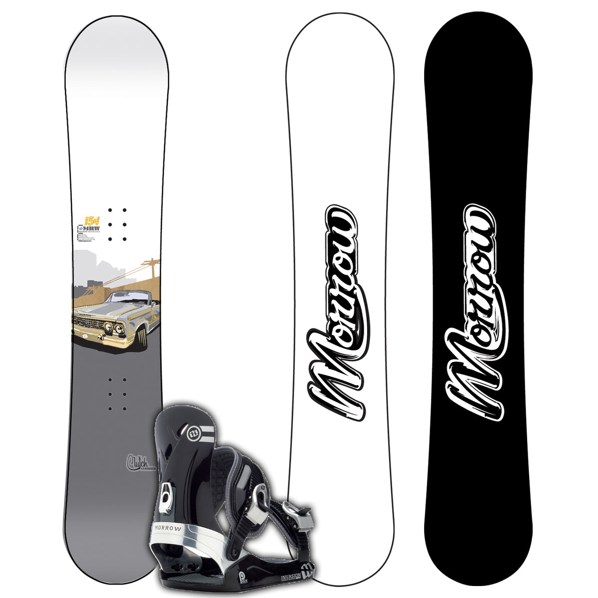 Morrow Clutch Snowboard + Invasion L Binding 2007