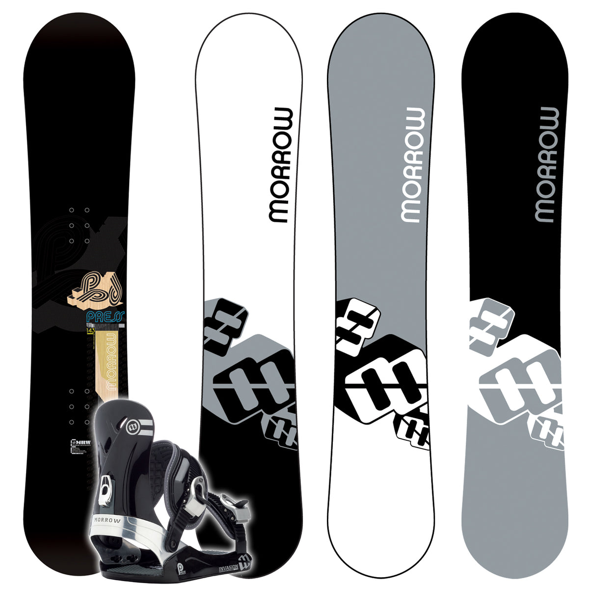 Morrow Press Snowboard + Invasion M Binding 2007