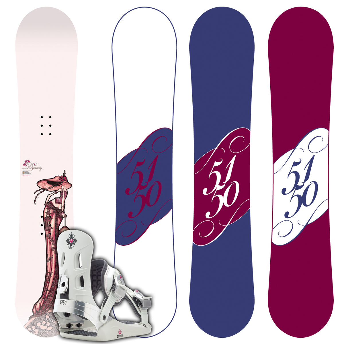 5150 Dynasty Snowboard + FF Dynasty M Binding - Women's 2007