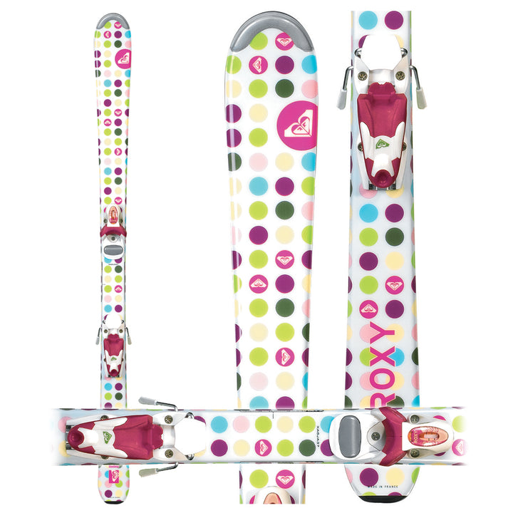 Roxy Mini Polka Dots Skis + Look T4 Mini Bindings - Girls 2007